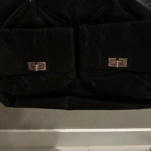 Authentic Chanel Black Glaced Leather with Silver Tone hardware. - Picture 5 of 8